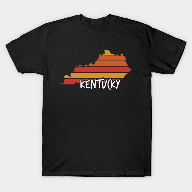 Kentucky Retro Eighties Style, Great Gift Souvenir design T-Shirt by Blue Zebra